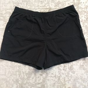 Columbia Sportswear Athletic Stretch Waistband Drawstring Tie Shorts XL Black